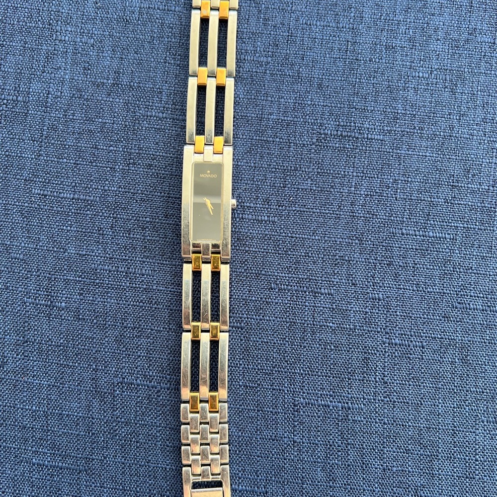 Movado Esperanza Silver and Gold Stainless Steel Watch